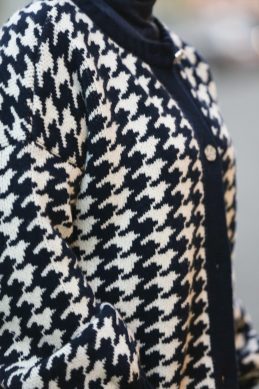Houndstooth jacket, Black with white