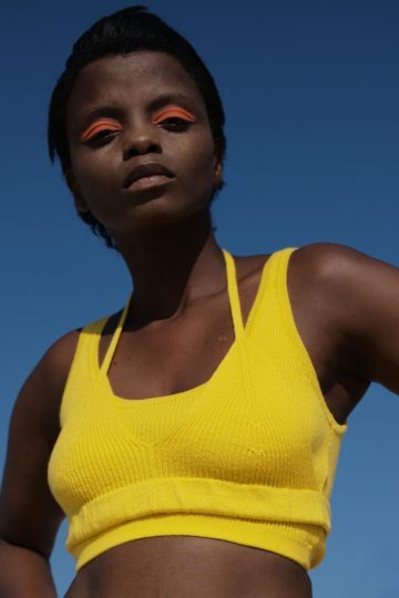 Knitted Bra Yellow