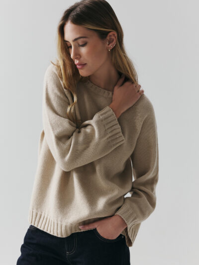 Pulover „Infiknit” WholeGarment Classic Raglan, blond