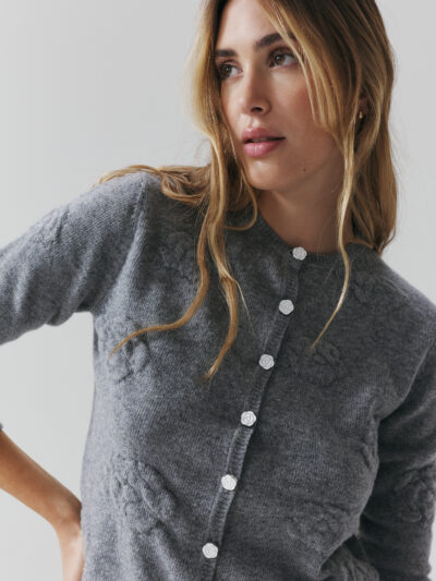 Cardigan Peony Magic, Grigio 1